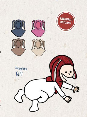 PREORDER Manymonths - Kominiarka merino rosnąca z dzieckiem BUNNY (wybór rozmiaru)